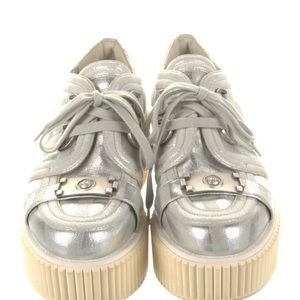 Chanel Luxury Sneaker 
Metallic Silver Cruise 2013 Couture Karl Lagerfeld